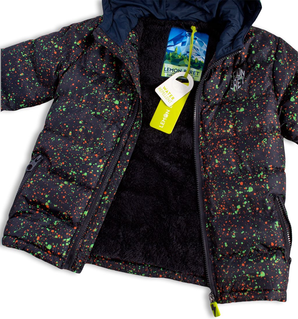 Dětská zimní bunda LEMON BERET COOL KIDS černá Velikost: 128 - obrázek 2