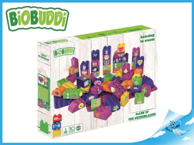 BiOBUDDi stavebnice Learning To Create Young Ones 58ks + 2ks základní deska - obrázek 1