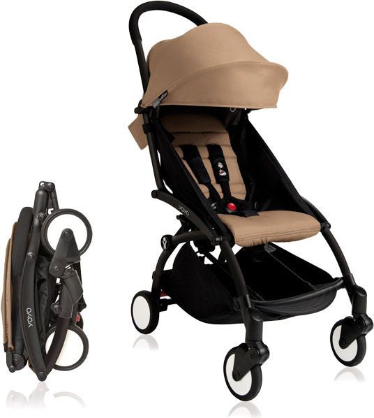 BABYZEN YOYO+ Černý rám + Textilní set, Taupe 2018 - obrázek 1