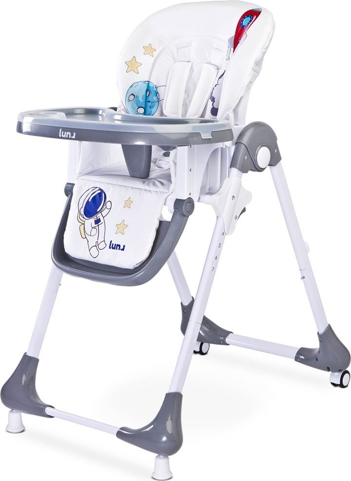 Jídelní židlička CARETERO Luna grey - obrázek 1