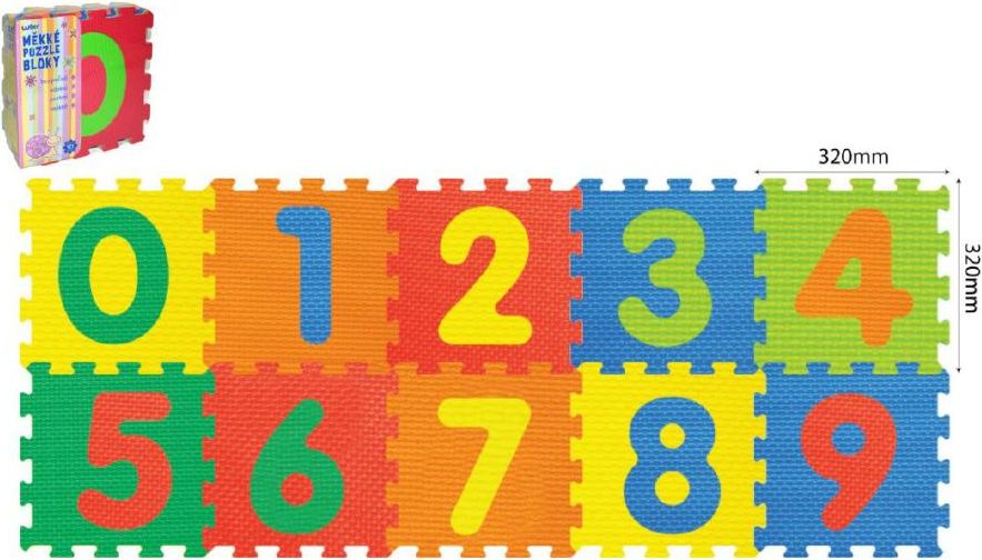 Pěnové puzzle Číslice 30x30cm - obrázek 1