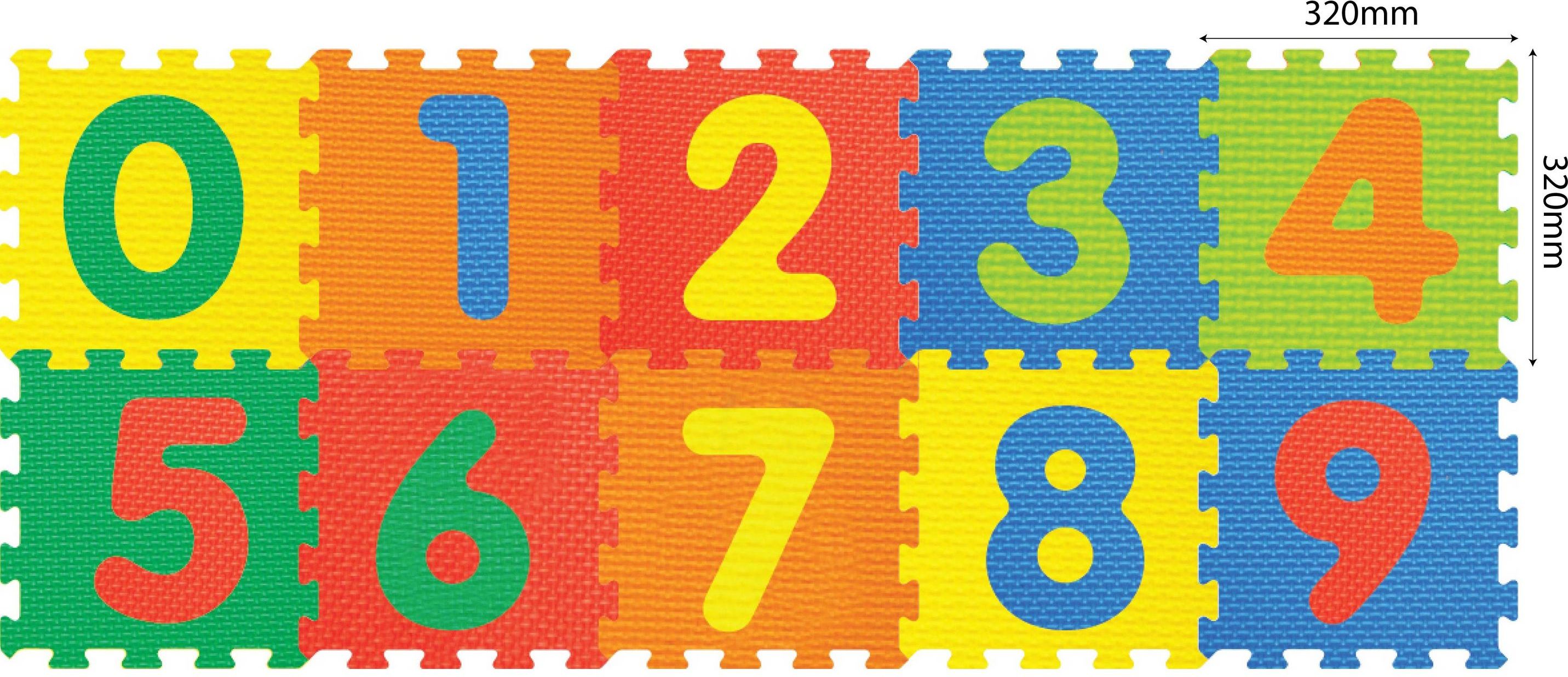 Pěnové puzzle Číslice 30x30cm - obrázek 2
