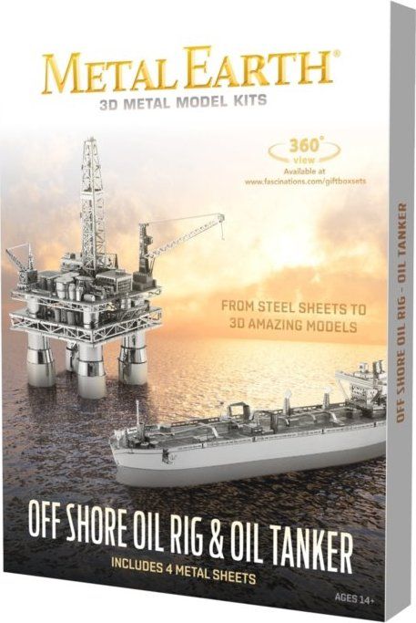 METAL EARTH 3D puzzle Ropná plošina a tanker (deluxe set) - obrázek 1