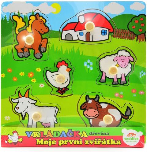 Dřevěná vkládačka Moje první zvířátka - obrázek 3