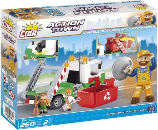 Cobi 1781 ACTION TOWN Popelářské auto s kontejnerem 260 k, 2 f - obrázek 2