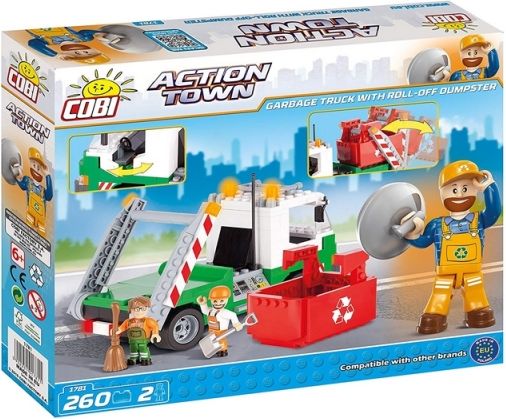 Cobi 1781 ACTION TOWN Popelářské auto s kontejnerem 260 k, 2 f - obrázek 5