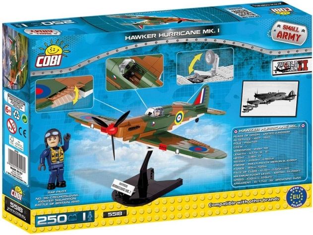Cobi 5518 II WW Hawcer Hurricane Mk I, 250 k, 1 f - obrázek 2