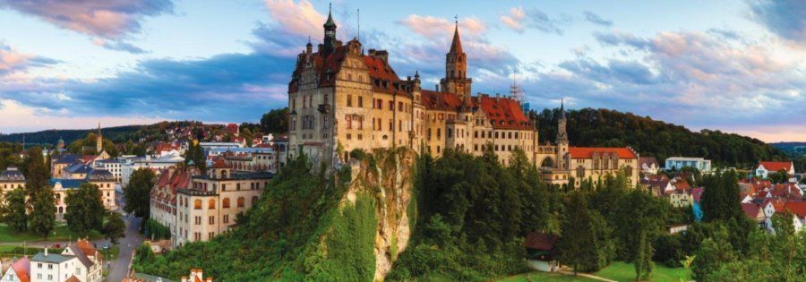 JUMBO Panoramatické puzzle Zámek Sigmaringen 1000 dílků - obrázek 1