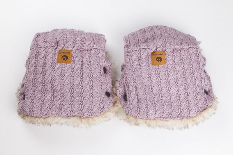 EasyGrow Rukavice na kočárek GRANDMA Pink Melange - obrázek 1