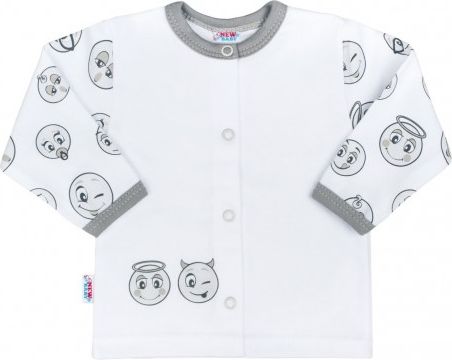 Kojenecký bavlněný kabátek New Baby Emotions, Bílá, 80 (9-12m) - obrázek 1