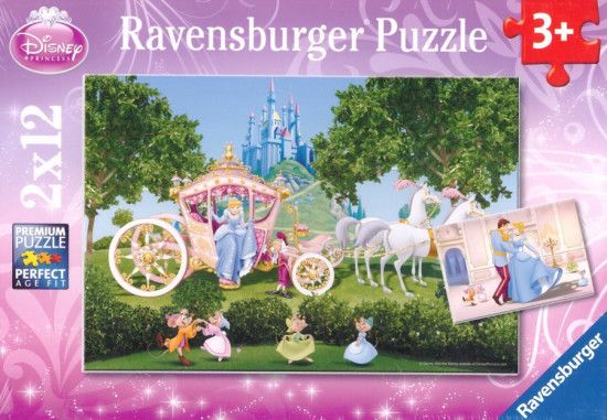 RAVENSBURGER Puzzle Popelka 2x12 dílků - obrázek 1