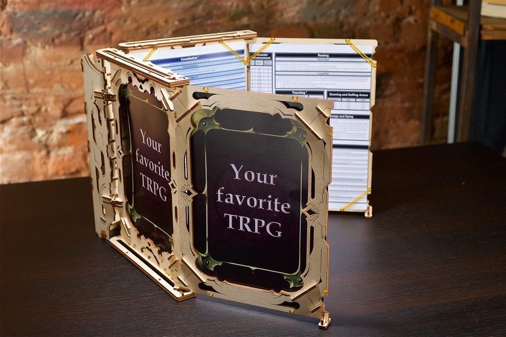 Ugears 3D dřevěné mechanické puzzle Stojánek herní mistr - obrázek 4
