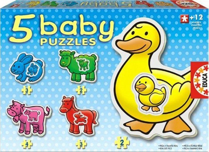 EDUCA Baby puzzle Farma 5v1 (2-4 dílky) - obrázek 1