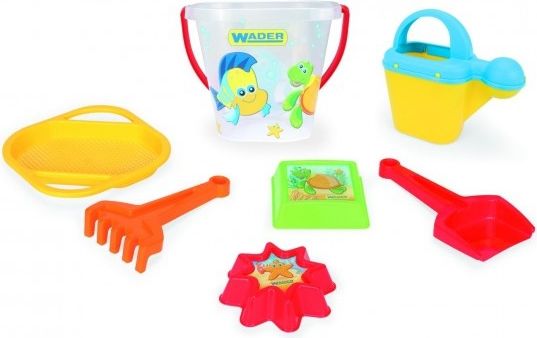 Teddies Sada na písek mořský svět plast 7ks asst 19x30x17cm 12m+ Wader - obrázek 2