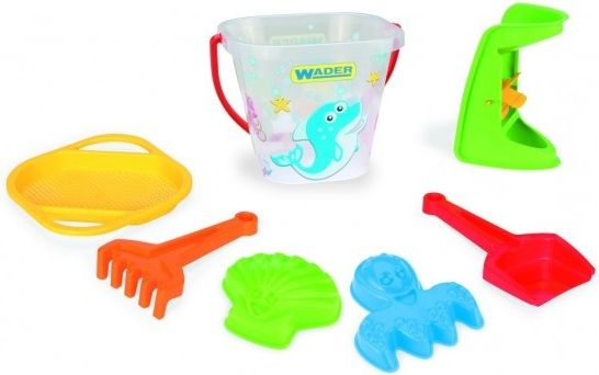 Teddies Sada na písek mořský svět plast 7ks asst 19x30x17cm 12m+ Wader - obrázek 3