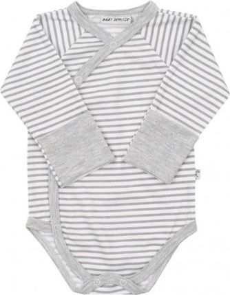 Kojenecké celorozepínací bavlněné body Baby Service Retro pruhy šedé, Šedá, 62 (3-6m) - obrázek 1