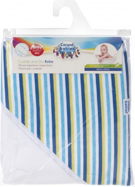 CANPOL BABIES Osuška s kapucí – modro-žlutá - obrázek 2