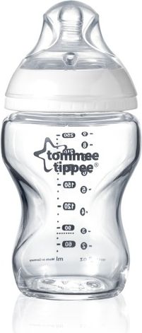 Tommee Tippee kojenecká láhev C2N skleněná bílá 250ml - obrázek 1