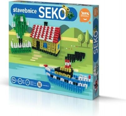 Stavebnice Seko 4 plast 600ks v krabici 35x29x3,5cm - obrázek 1