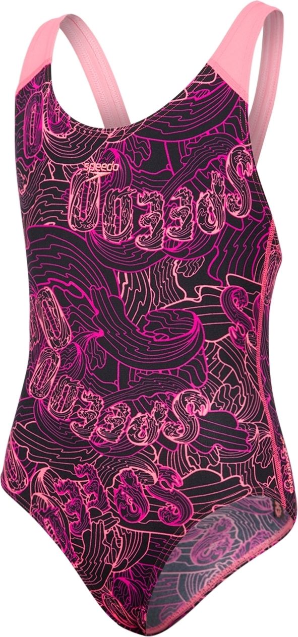 Speedo Girls Candy Bounce Allover Splashback - black/pink 140 - obrázek 1