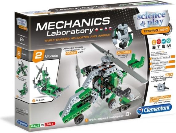 Mechanicka laboratoř - Helikoptéra a loď, 130 dílků - obrázek 9