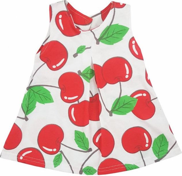 Dětské letní šatičky bez rukávů Koala Cherry bílo-červené Červená 74 (6-9m) - obrázek 1