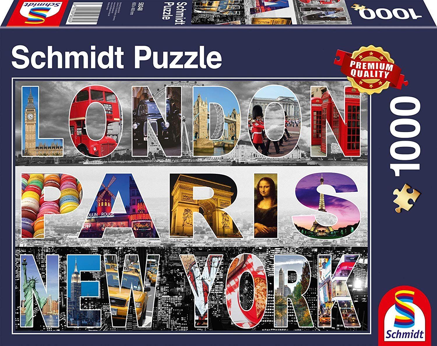 SCHMIDT Puzzle Londýn, Paříž, New York 1000 dílků - obrázek 2