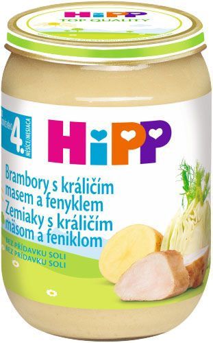 3x HIPP Brambory s králičím masem a fenyklem (190 g) - maso-zeleninový příkrm - obrázek 2