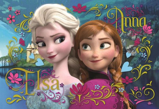 Trefl Ledové království Anna a Elsa 100 dílků - obrázek 1