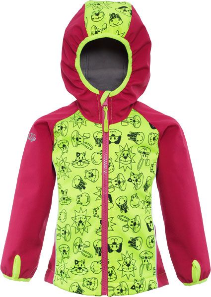 good2go softshellová bunda Růžová/žlutá - obrázek 2