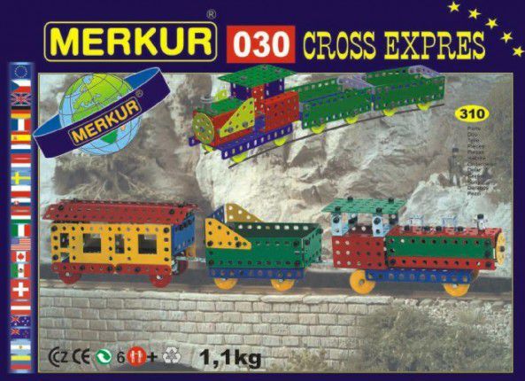 MERKUR Cross expres 030 Stavebnice 10 modelů 310ks v krabici 36x27x3cm - obrázek 1