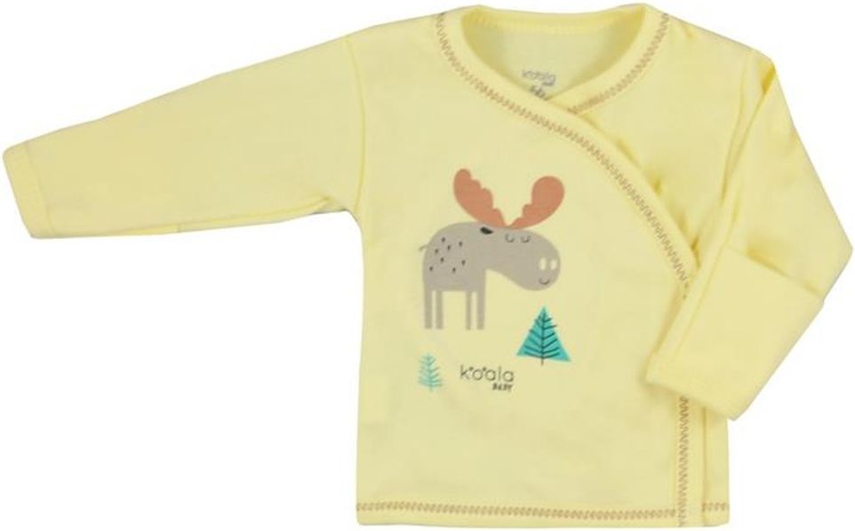 Kojenecká bavlněná košilka Koala Happy Baby žlutá 56 (0-3m) - obrázek 1