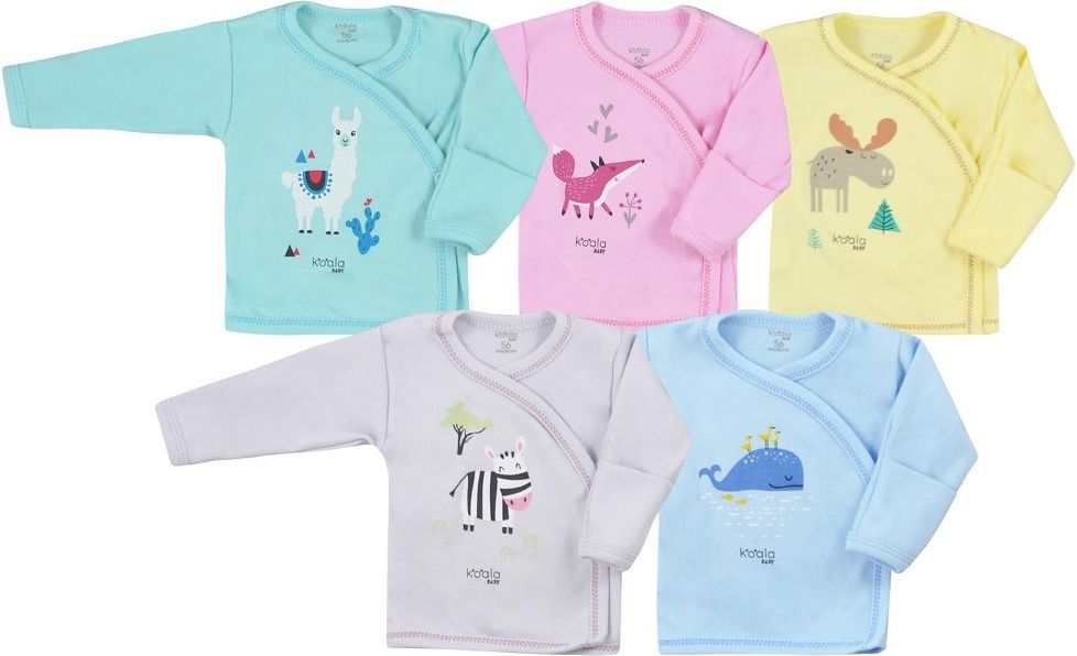 Kojenecká bavlněná košilka Koala Happy Baby žlutá 56 (0-3m) - obrázek 2