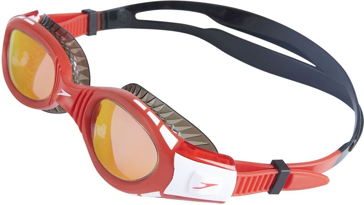 Speedo Futura Biofuse Flexiseal Mirror Junior Goggle - black/lava red/orange gold uni - obrázek 2