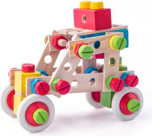 Woody Montážní stavebnice v kyblíku Constructor, 144 dílů - obrázek 3