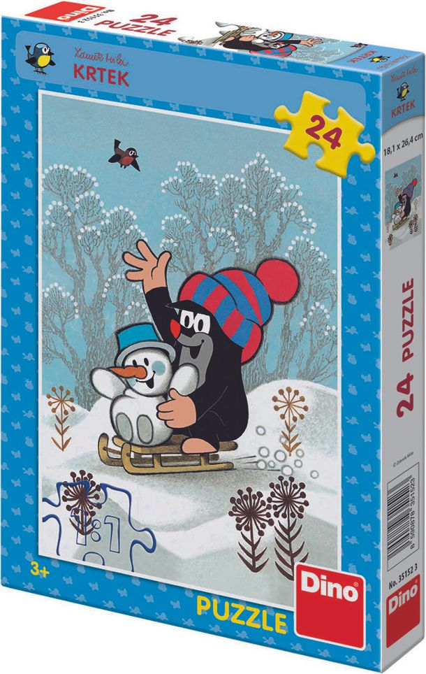 DINO Puzzle 24 dílků Krtek a sněhulák - obrázek 1