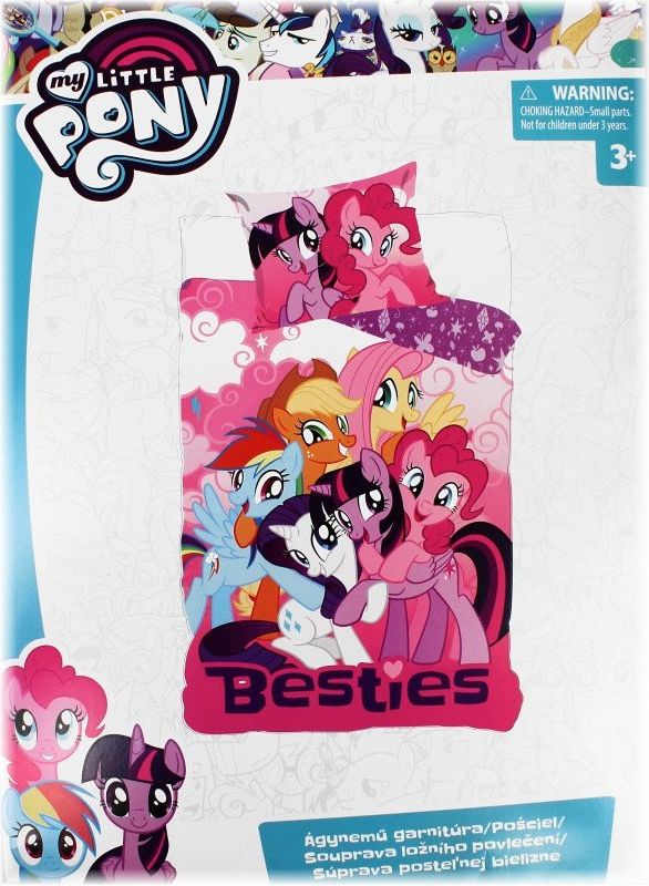 Setino · Bavlněné povlečení do dětské postýlky My Little Pony - 90 x 140 cm + 40 x 55 cm - obrázek 2