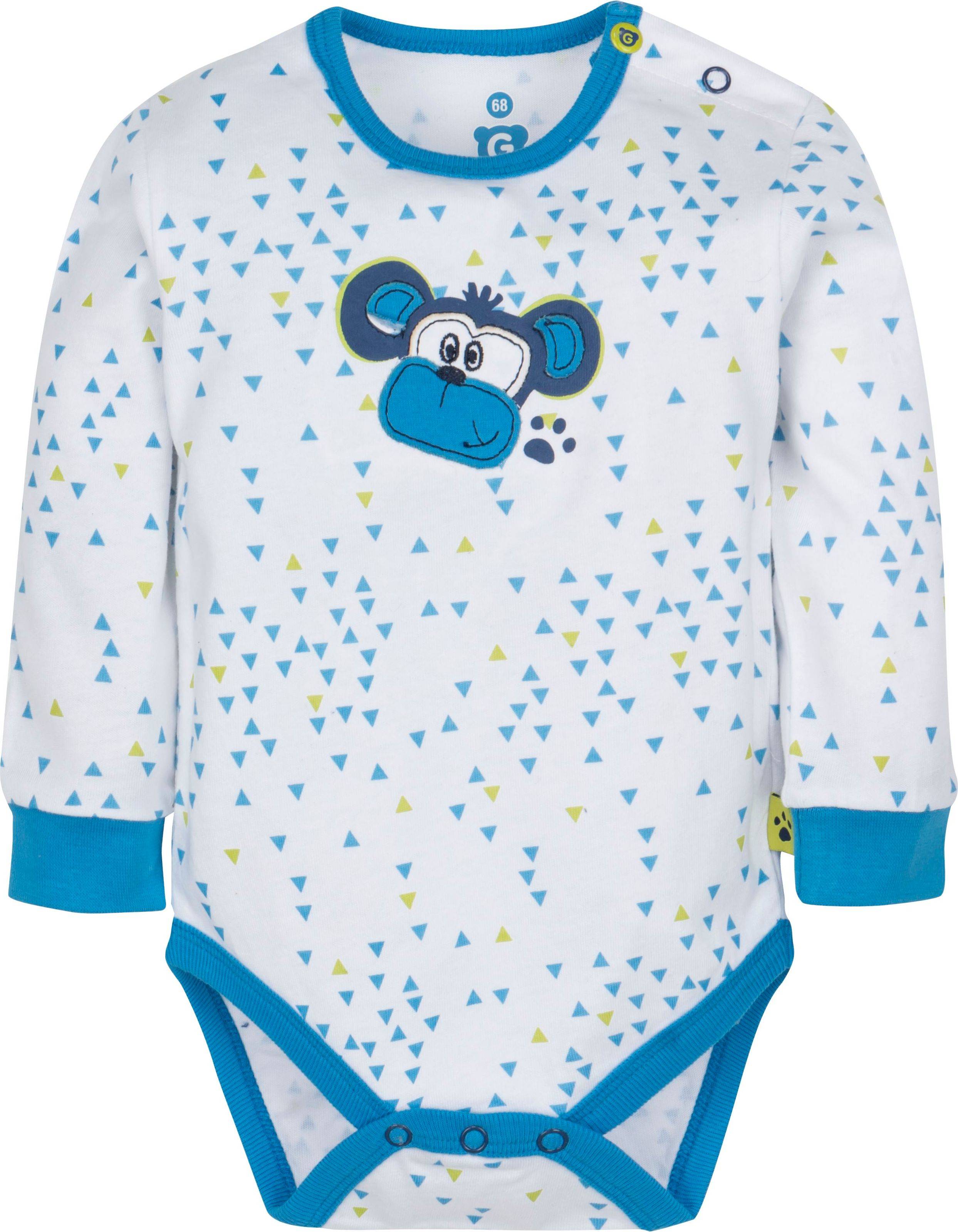 G-MINI Body dl. rukáv chlapec Opice potisk 56 cm - obrázek 1