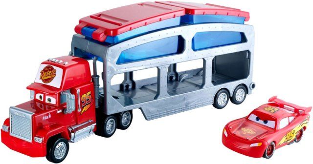 CARS 2 (Auta 2) - Color Changers Mack Dip & Dunk Trailer + Lightning McQueen (Blesk) - obrázek 2