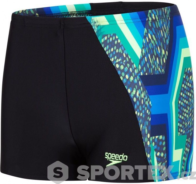Speedo Digi Panel Aquashort - black/green 128 - obrázek 2