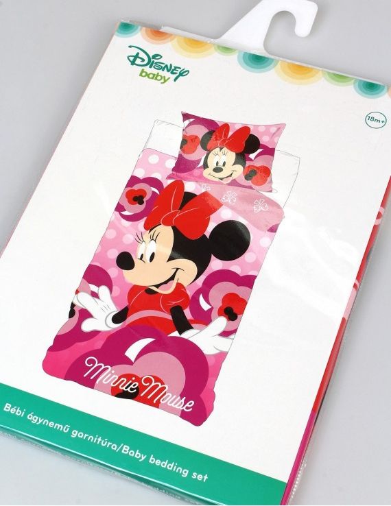 Setino - Bavlněné povlečení do dětské postýlky Minnie mouse ❤ (Disney), 90 x 140 cm + 40 x 55 cm - obrázek 2