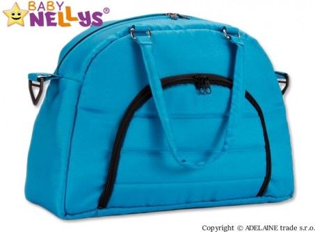 Taška na kočárek Baby Nellys ® ADELA LUX - modrá/tyrkysová - obrázek 1