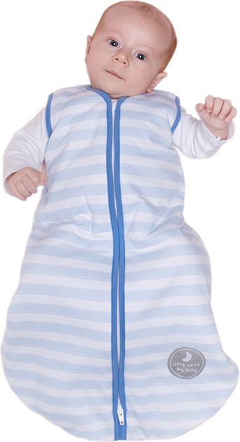 Natulino dětský letní spací pytel pro miminko, BLUE STRIPES / NAVY, 1vrstvý, M (6 - 12 měsíců) - obrázek 2