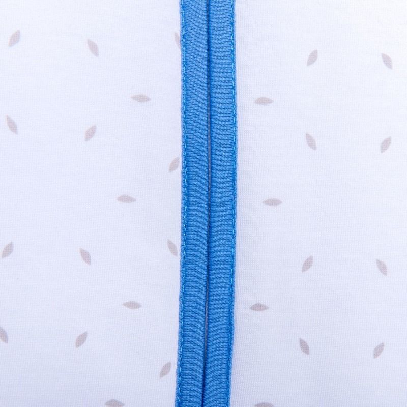 Natulino dětský letní spací pytel pro miminko, NATURAL WHITE LITTLE GREY LEAVES / NAVY, 1vrstvý, M (6 - 12 měsíců) - obrázek 3