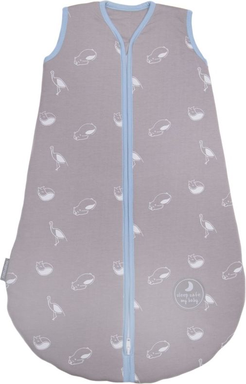 Natulino dětský letní spací pytel pro miminko, ANIMALS GREY / BLUE, 1vrstvý, M (6 - 12 měsíců) - obrázek 1