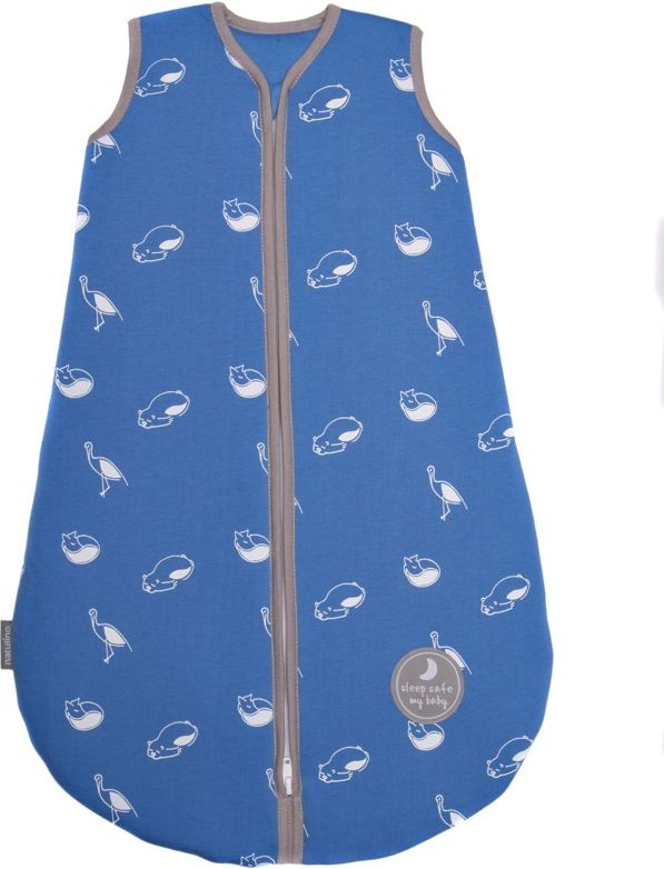 Natulino dětský spací pytel pro miminko, ANIMALS NAVY / WARM GREY, 2vrstvý, M (6 - 12 měsíců) - obrázek 1