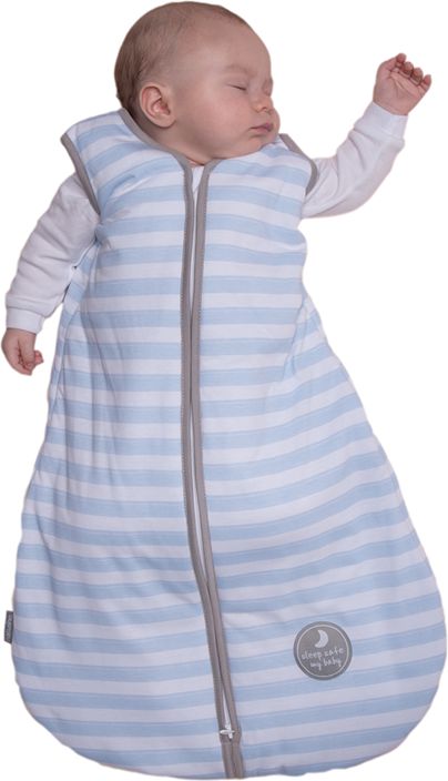 Natulino dětský zimní spací pytel pro miminko, BLUE STRIPES / WARM GREY, 3vrstvý, S (0 - 6 měsíce), Zateplený - obrázek 2