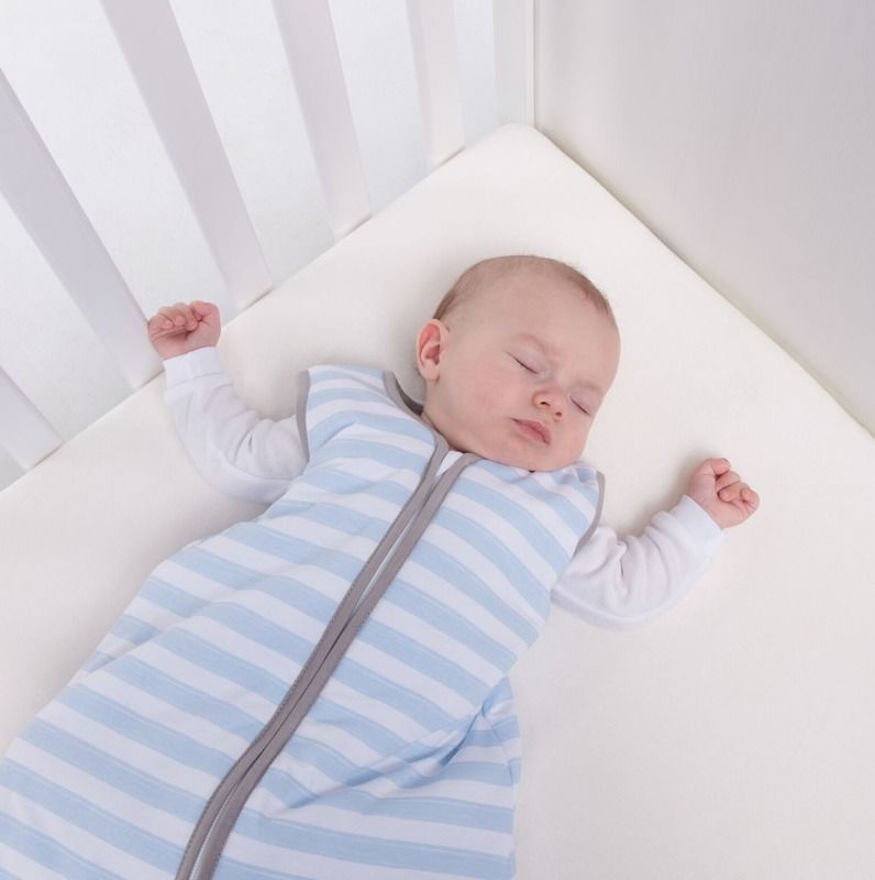 Natulino dětský zimní spací pytel pro miminko, BLUE STRIPES / WARM GREY, 3vrstvý, S (0 - 6 měsíce), Zateplený - obrázek 5