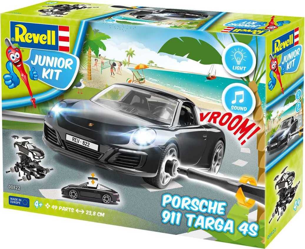 REVELL Junior Kit auto 00822 - Porsche 911 Targa 4S (světelné a zvukové efekty) (1:20) - obrázek 3