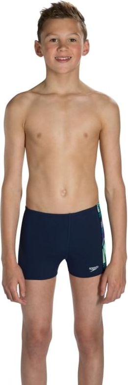 Chlapecké plavecké šortky Speedo Electro Camo Allover Panel Aquashort - navy/tapestry/jade 140 - obrázek 1